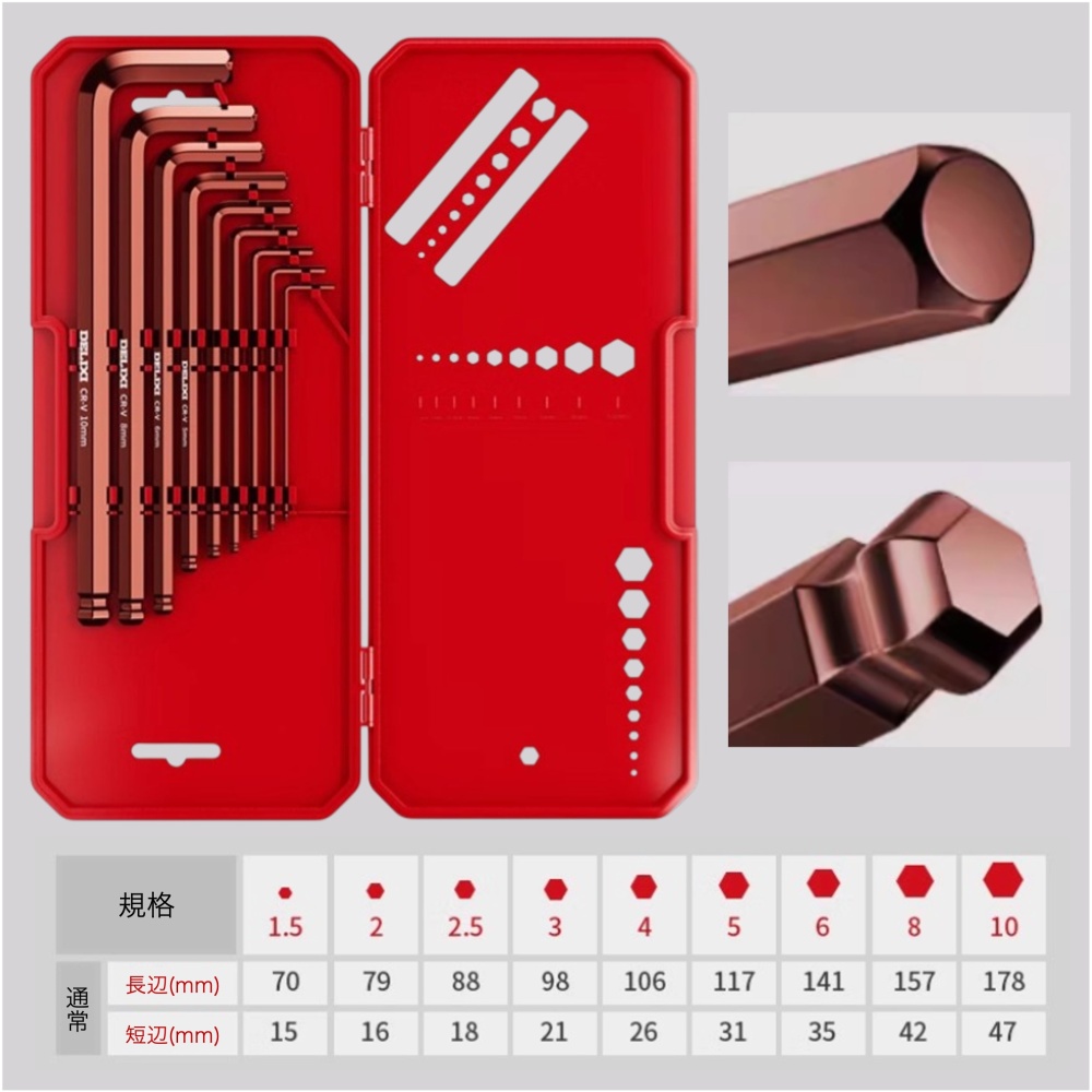 六角レンチセット【HWS-SHB-9-S】
