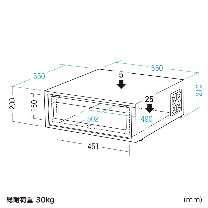 ネットワークレコーダー用セキュリティーラック【RAC-SLBOX6FA】