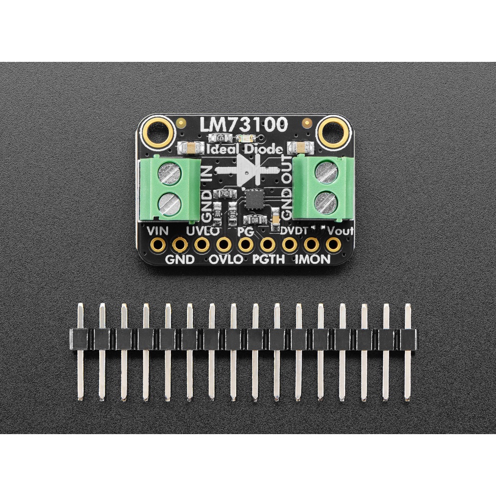 Adafruit LM73100搭載 理想ダイオードモジュール(最大25V/5A)【ADA-6359】