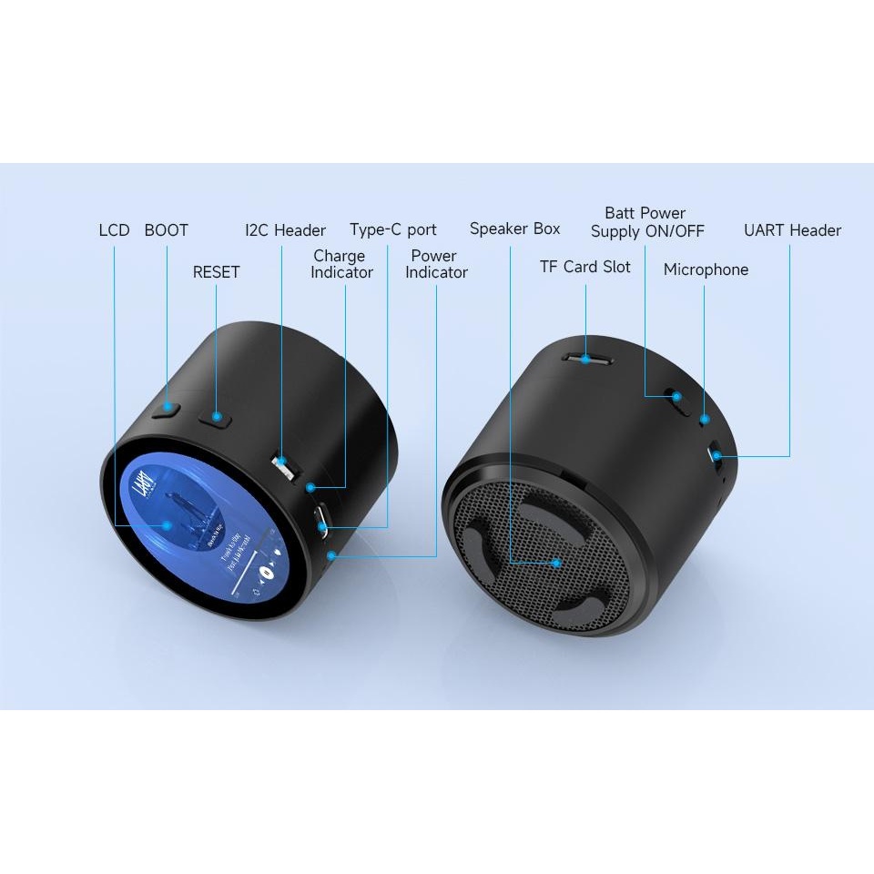 Waveshare RP2350搭載 1.85インチ円形タッチスクリーン開発ボード(スピーカーユニット付き)【WAVESHARE-33303】