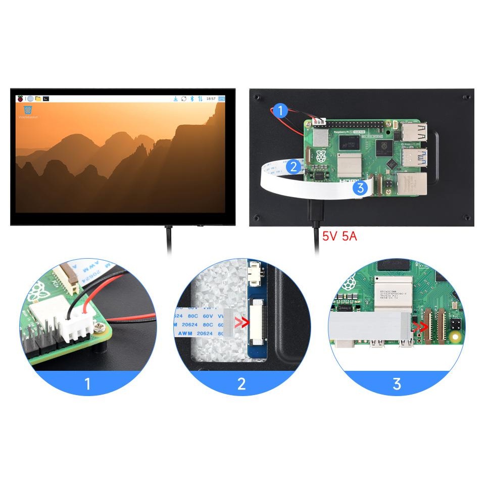 Waveshare 5.5インチ AMOLEDタッチディスプレイ【WAVESHARE-33259】