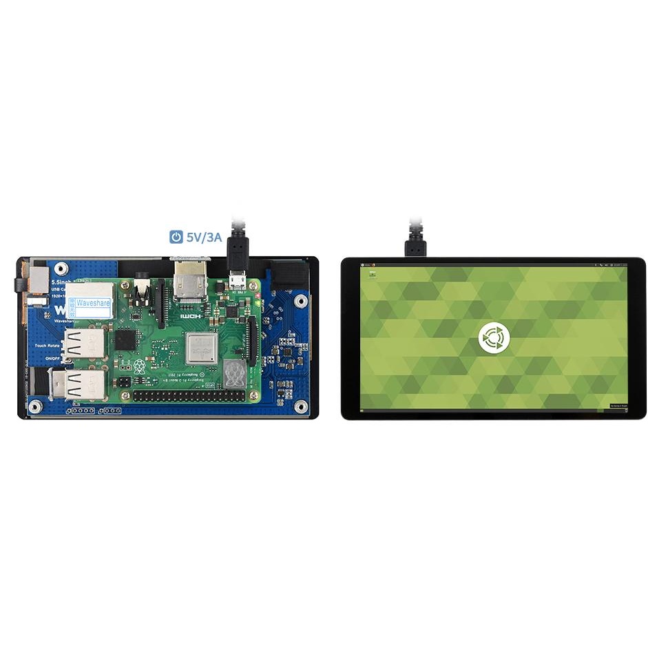 Waveshare Raspberry Pi用 5.5インチタッチディスプレイ【WAVESHARE-16103】