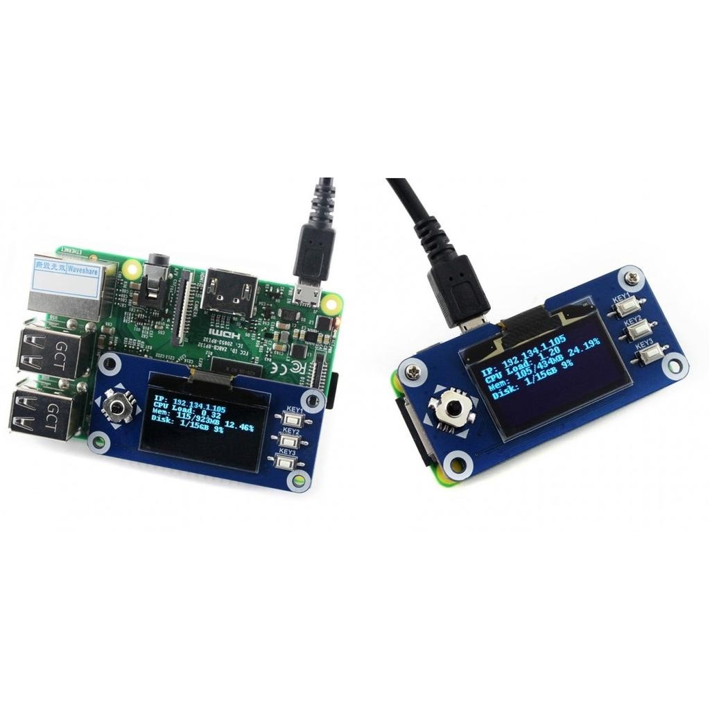 Waveshare Raspberry Pi用 1.3インチOLED HAT【WAVESHARE-13890】