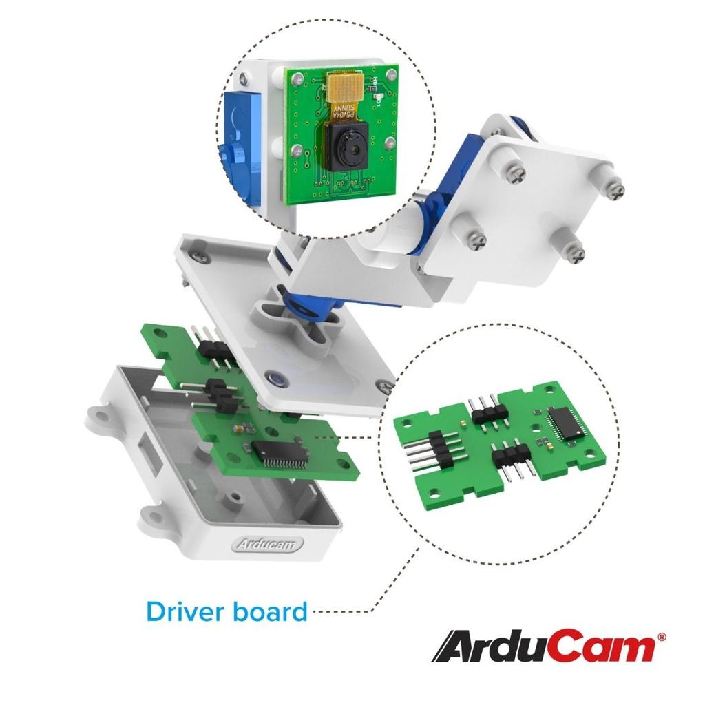 Arducam Raspberry Piカメラモジュール用パンチルト雲台組立キット【UCTRONICS-B0283】