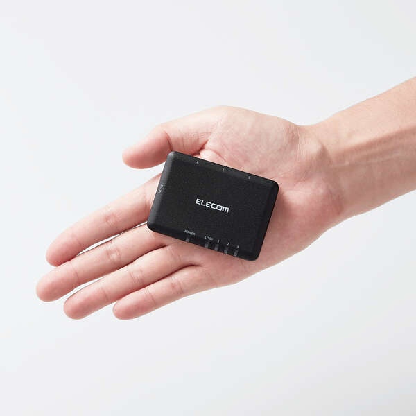 Giga対応スイッチングHub/3ポート/プラスチック筐体/小型/ブラック【EHC-G03PA2-SB】