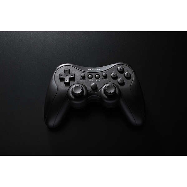 ゲームパッド/無線、有線/XInput/DirectInput/PS系配置/充電式/13ボタン/ブラック【JC-GP40SBK】