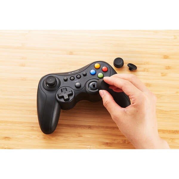 ゲームパッド/無線、有線/XInput/DirectInput/Xbox系配置/FPS特化仕様/充電式/13ボタン/ブラック【JC-GP50XVBK】