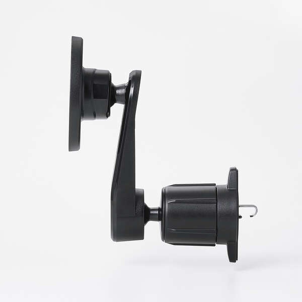 車載アクセサリー/スマホホルダー/マグネット吸着/エアコン吹き出し口取付タイプ/360°回転/メタルリング付属/ブラック【P-CARS18BK】