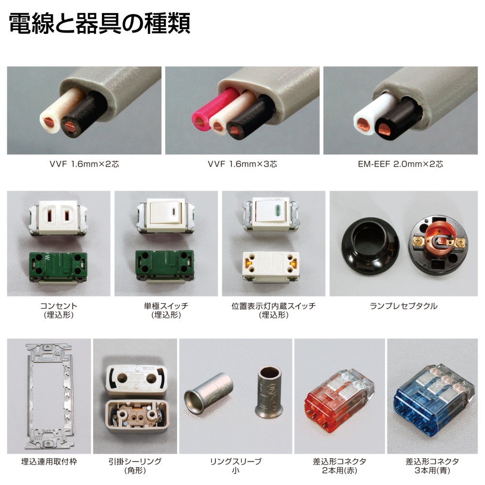 第二種電工試験練習用 部材セット No.1【DK-51-1】