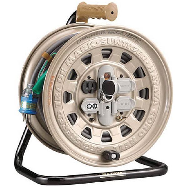 サンタイガーリール 単相100Vアース付 30m GT301KX ハタヤ製｜電子部品 