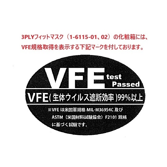 3PLYフィットマスク 1箱(50枚入)【FM-301】