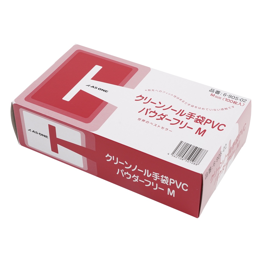 クリーンノール手袋 PVC パウダーフリー M 100枚入【6-905-02】