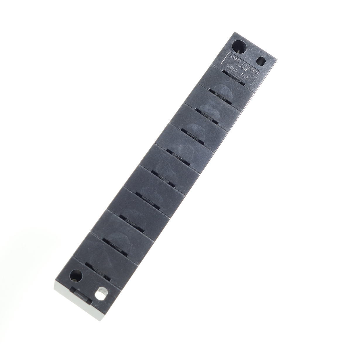 中継用ねじ式端子台 M3.5フリーねじ 10mmピッチ 2列 15A 300V 10極 カバー付き【ML-1-10P】