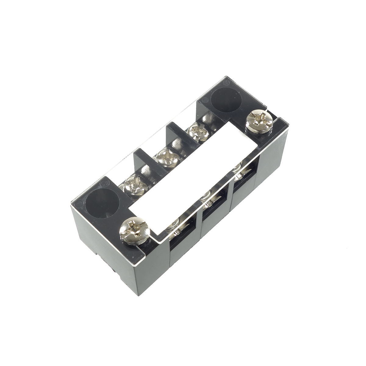 中継用ねじ式端子台 M3.5フリーねじ 10mmピッチ 2列 15A 300V 3極 カバー付き【ML-1-3P】