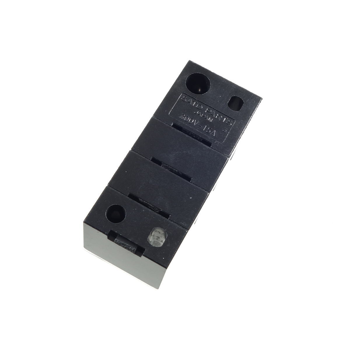 中継用ねじ式端子台 M3.5フリーねじ 10mmピッチ 2列 15A 300V 3極 カバー付き【ML-1-3P】