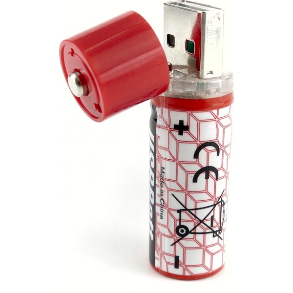 【在庫処分セール】単3形 USBニッケル水素電池【USBNIMH-AA1450】