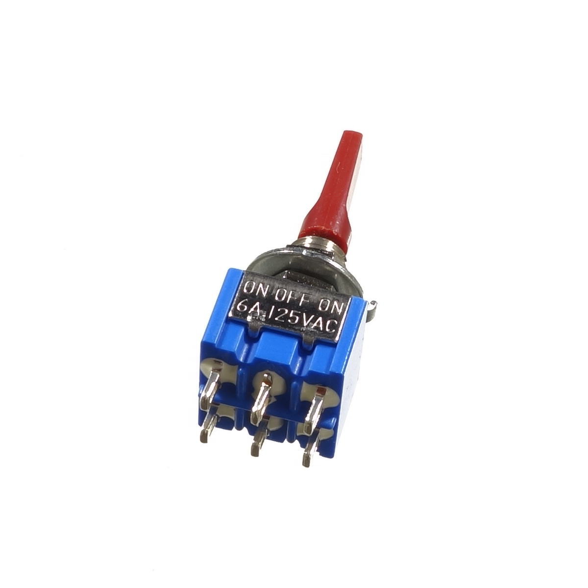 トグルスイッチ 双極 ON-OFF-ON 操作部色赤【MS500HMF-R】