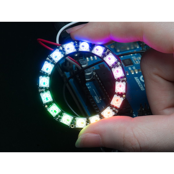 NeoPixel Ring 16連フルカラーシリアルLED【1463】