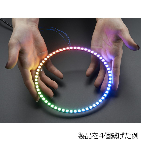 NeoPixel Ring 60連フルカラーシリアルLED(1/4リング)【1768】