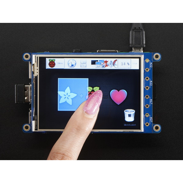 PiTFT Plus TFT + Resistive Touchscreen【2616】