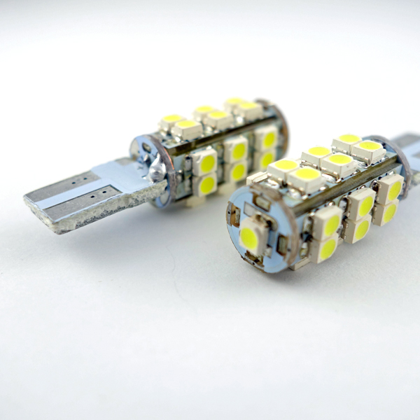 T10無極性バルブ(白・キャンセラー内蔵)12V/160mA 白【HC-T10-25-3528SMD-C】