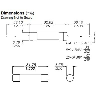 ガラス管ヒューズ 6 35mm 31 75mm 30a Mdl 30 製 電子部品 半導体通販のマルツ