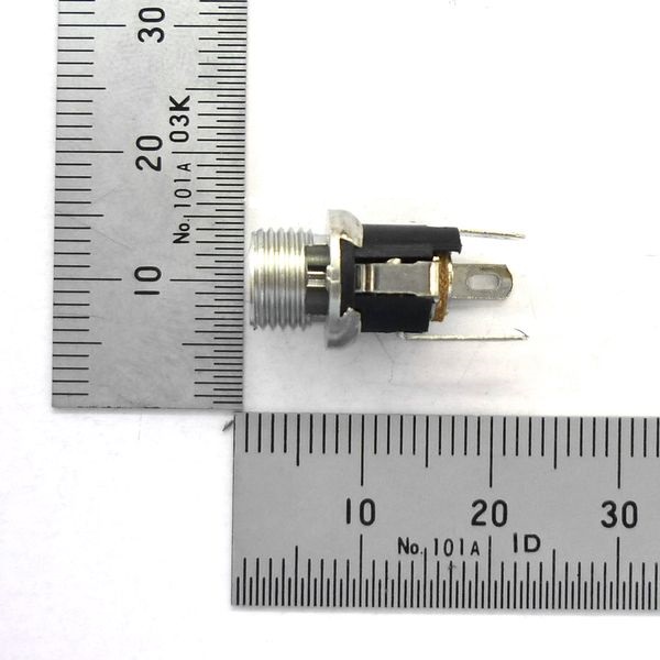 DCジャック 2.1mm パネル取付け用 小型(金属)【GB-DCJ-2157-PM】