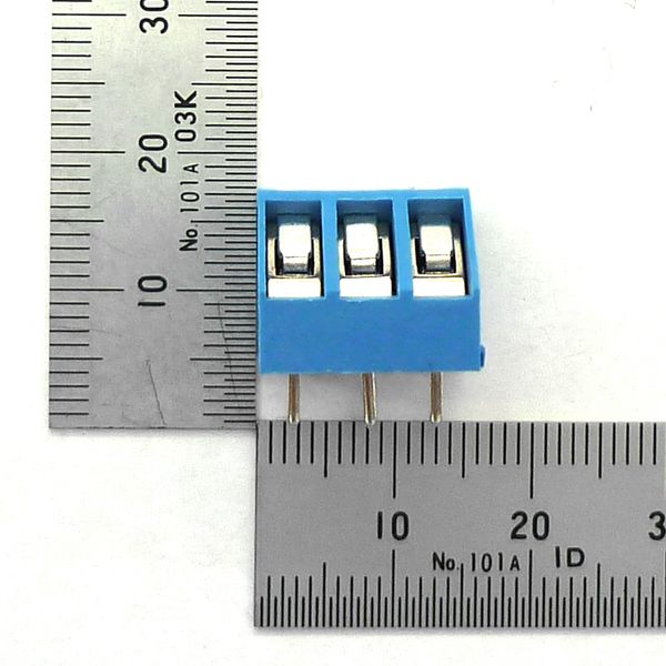 ターミナルブロック 3極 5.08mmピッチ 青 斜め向き(プラスネジ)【GB-TB-50SB-3P】