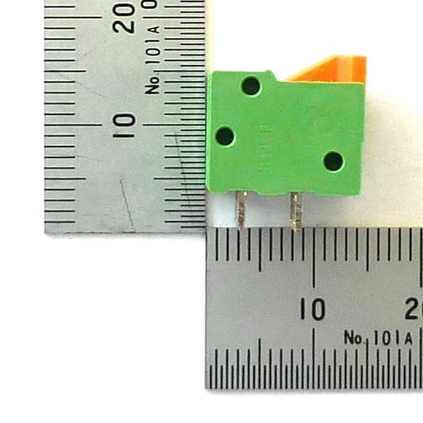 ターミナルブロック(3極、2.54mm、ワンタッチ式、緑、横向き)【GB-TBW-25WG-3P】