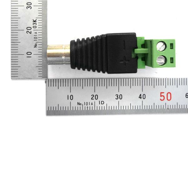 DCジャック 2.1mm - スクリュー端子台(変換プラグ)【GB-DCJ-RTB-2.1M】