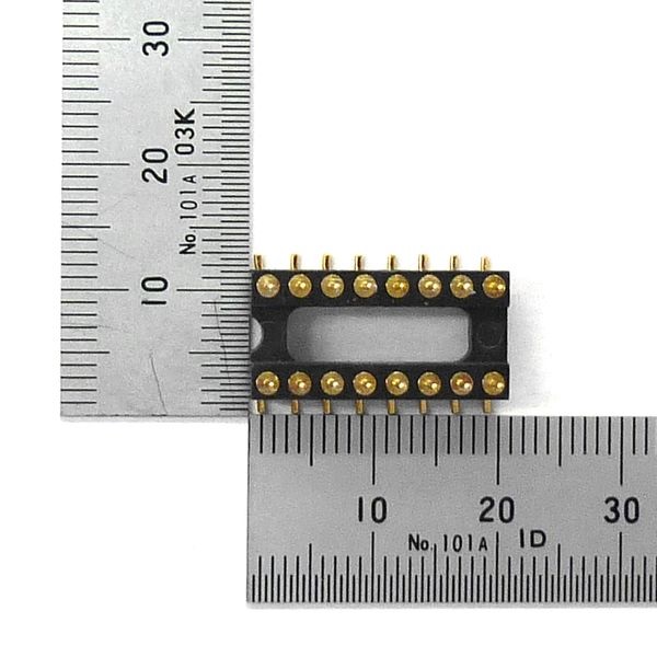 DIP連結ソケット 16ピン 2.54mmピッチ 表面実装用【GB-ICP-3ML16RS】
