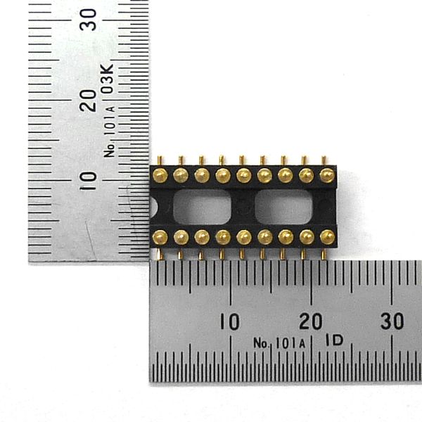 DIP連結ソケット 18ピン 2.54mmピッチ 表面実装用【GB-ICP-3ML18RS】