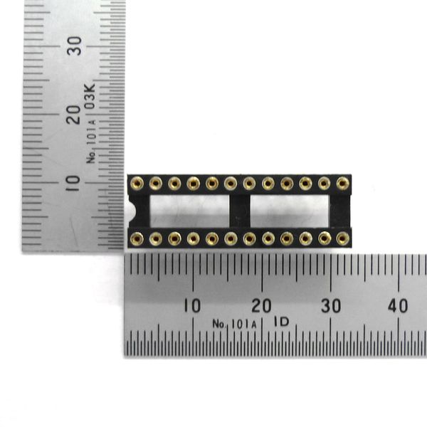 丸ピンICソケット 300MIL 24ピン 2.54mmピッチ【GB-ICS-3ML24R】