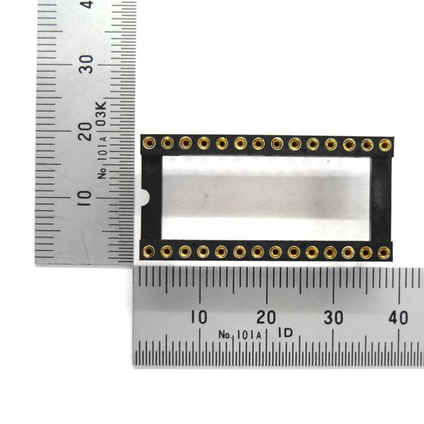 丸ピンICソケット 600MIL 28ピン 2.54mmピッチ【GB-ICS-6ML28R】