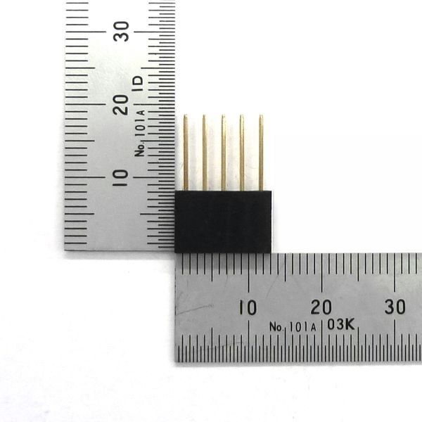 ピンソケット [5ピン×1列] 2.54mmピッチ リード長10mm 基板用【GB-SPS-255P(L10)】