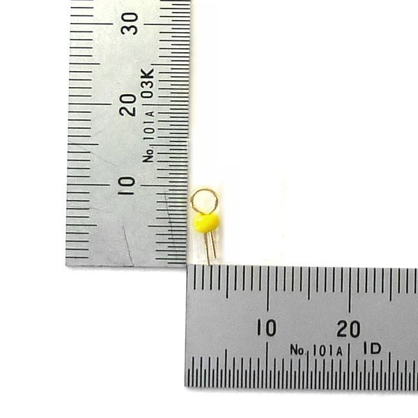 チェック端子 基板取付け用 黄 10個入り【GB-CTM-Y*10】