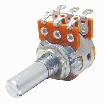 2連式ボリューム A特性 50kΩ R1610G-RB1-A503 Linkman製｜電子