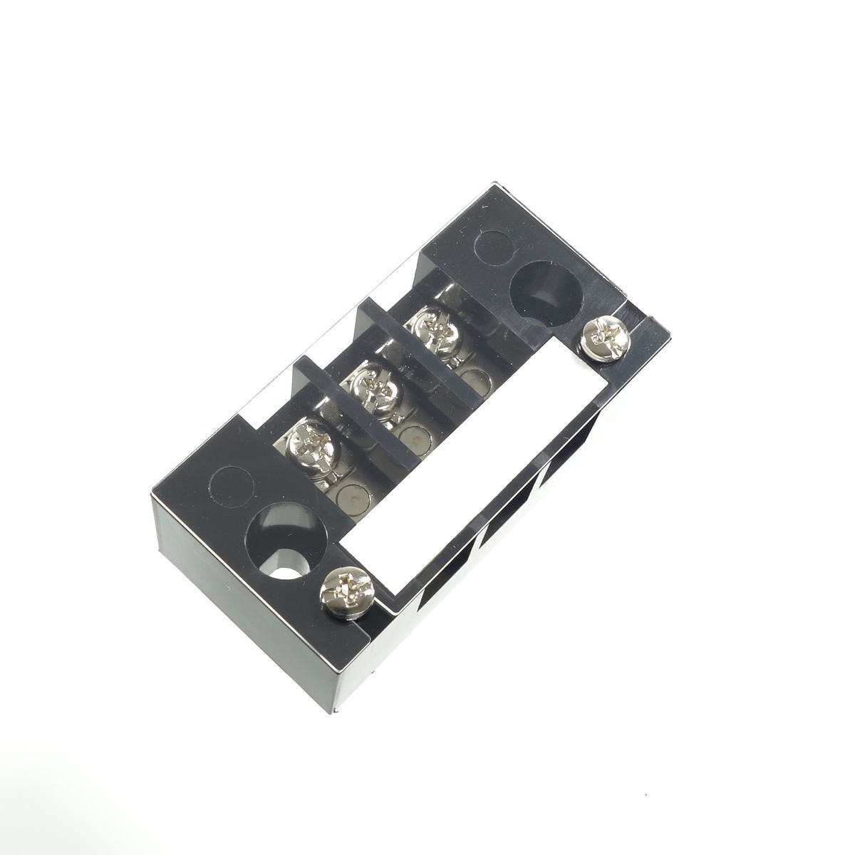 中継用ねじ式端子台 M4フリーねじ 11mmピッチ 2列 20A 250V 3極 カバー付き【ML-20-3P】