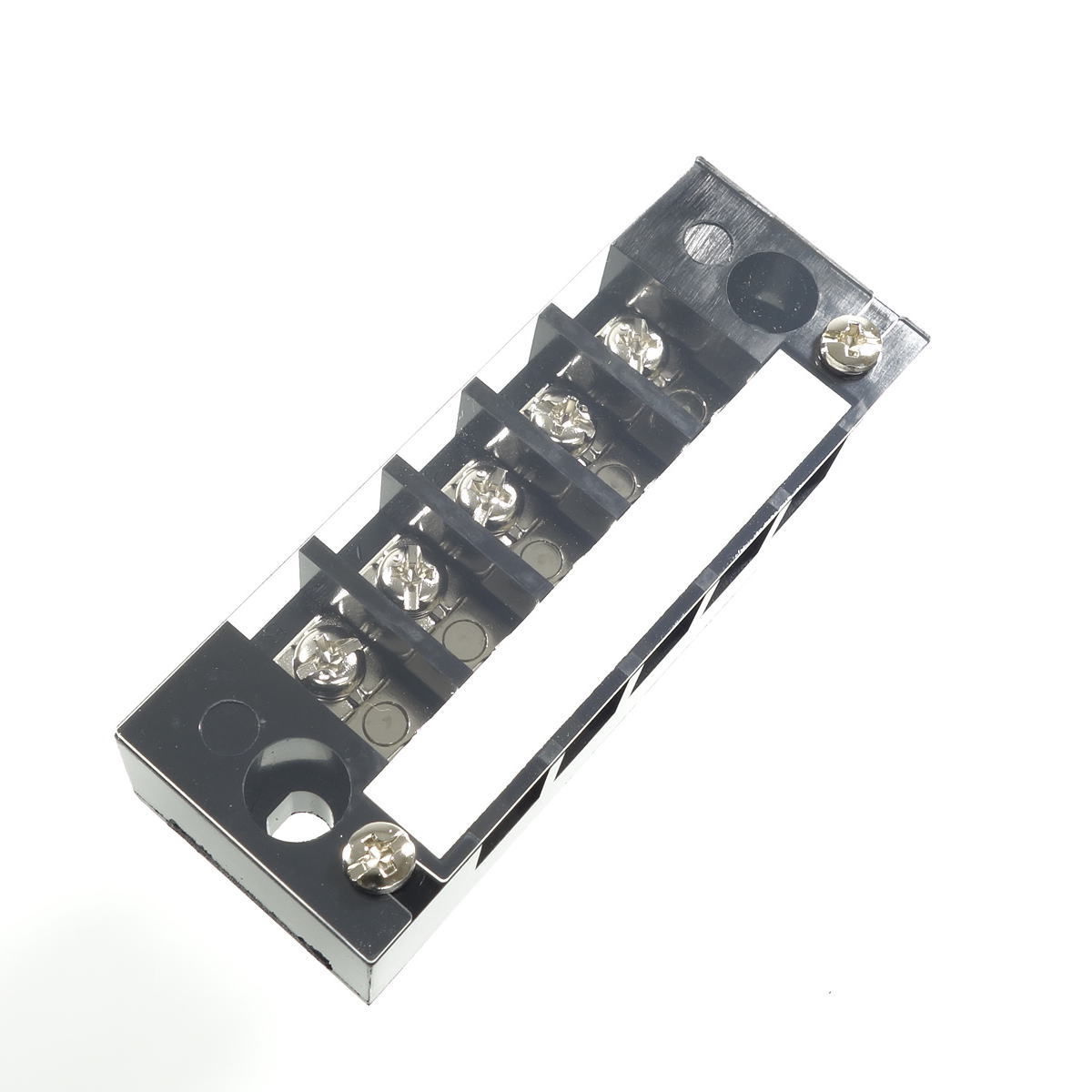 中継用ねじ式端子台 M4フリーねじ 11mmピッチ 2列 20A 250V 5極 カバー付き【ML-20-5P】