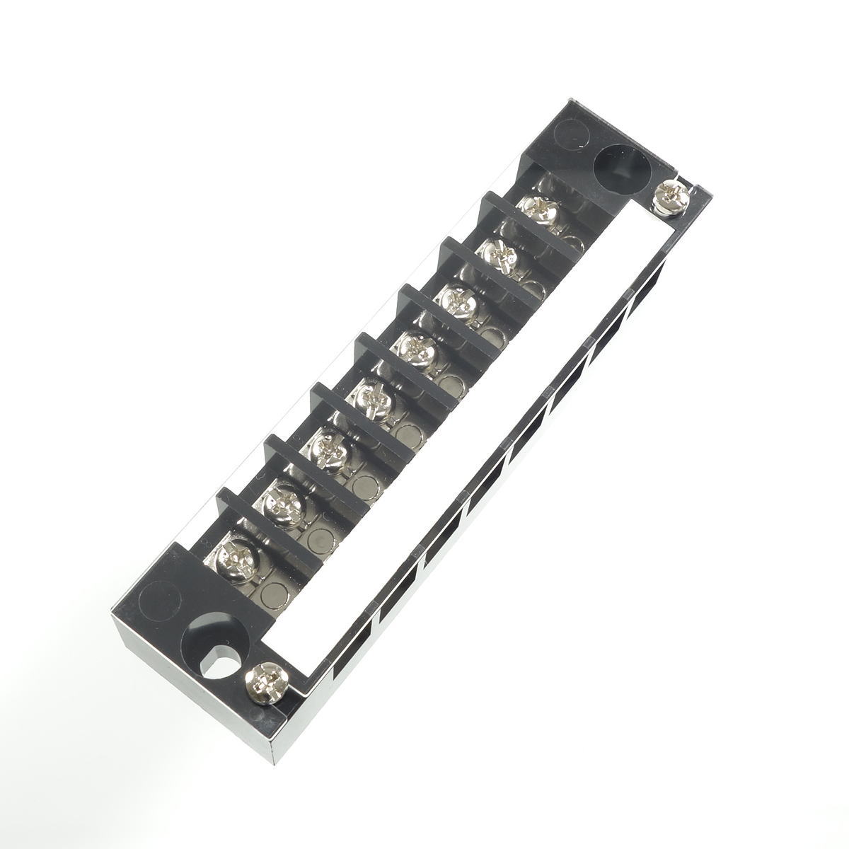 中継用ねじ式端子台 M4フリーねじ 11mmピッチ 2列 20A 250V 8極 カバー付き【ML-20-8P】