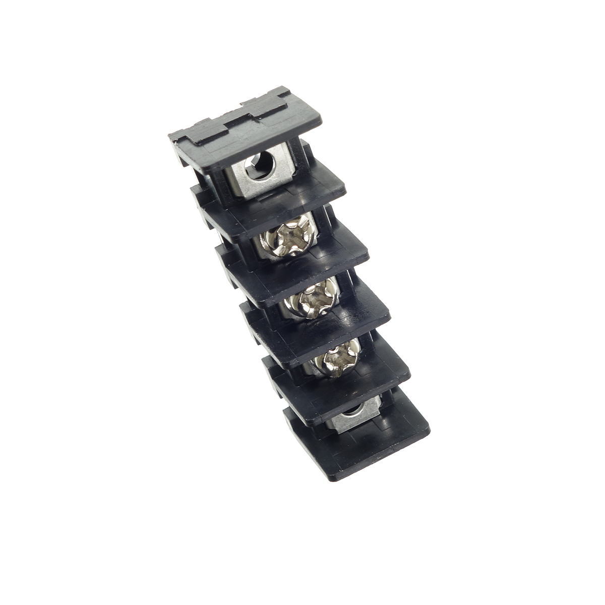 貫通型ねじ式端子台 M3セムスねじ 7.62mmピッチ 10A 250V 3極 裏側はんだ付け兼用110タブ端子(t0.8)【ML-40-S1AXS-3P】