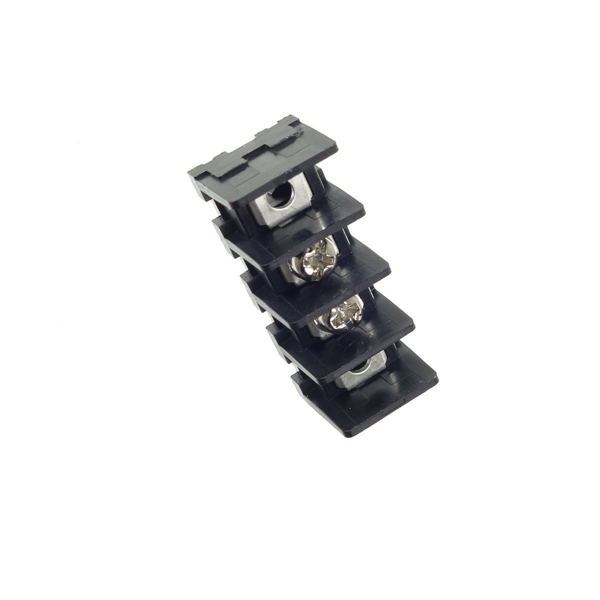 貫通型ねじ式端子台 M3セムスねじ 7.62mmピッチ 10A 250V 2極 裏側はんだ付け兼用110タブ端子(t0.8)【ML-40-S1AXS-2P】