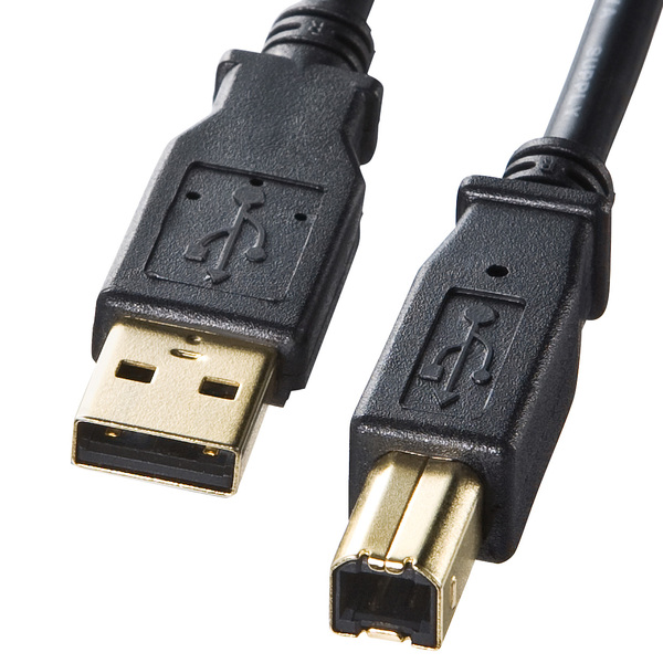 USB2.0ケーブル 0.6m ブラック USB Aコネクターオス-USB Bコネクターオス KU20-06BKHK  サンワサプライ製｜電子部品・半導体通販のマルツ