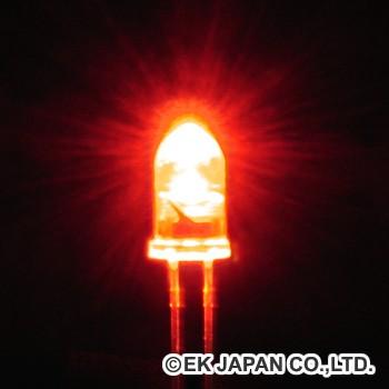 高輝度LED(赤色・3mm・5個入)【LK3RD】