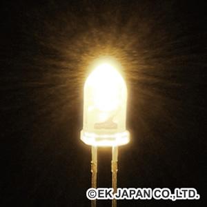 超高輝度LED(電球色・5mm・5個入)【LK-5WM】