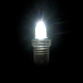 超高輝度電球形LED(白色・8mm・12V用・2個入)【LK-8WH2-12V】