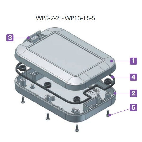 WP型IP68防水ボックス(ホワイトグレー)【WP10-10-4G】
