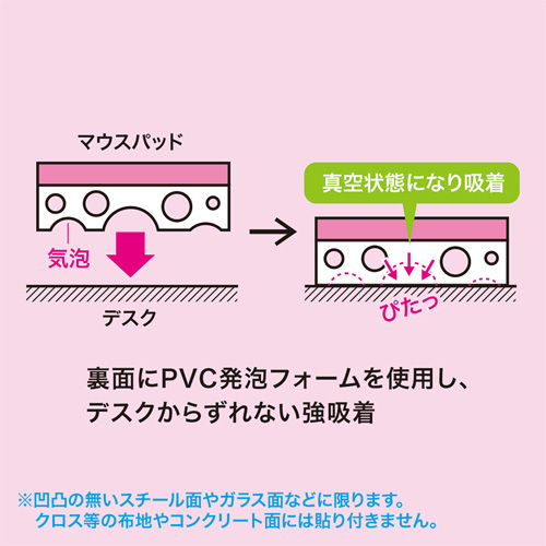 ずれないマウスパッド(グレー)Lサイズ【MPD-NS1GY-L】