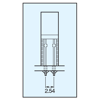 角型LED用スペーサー 2mm(100個入)【LG-2】