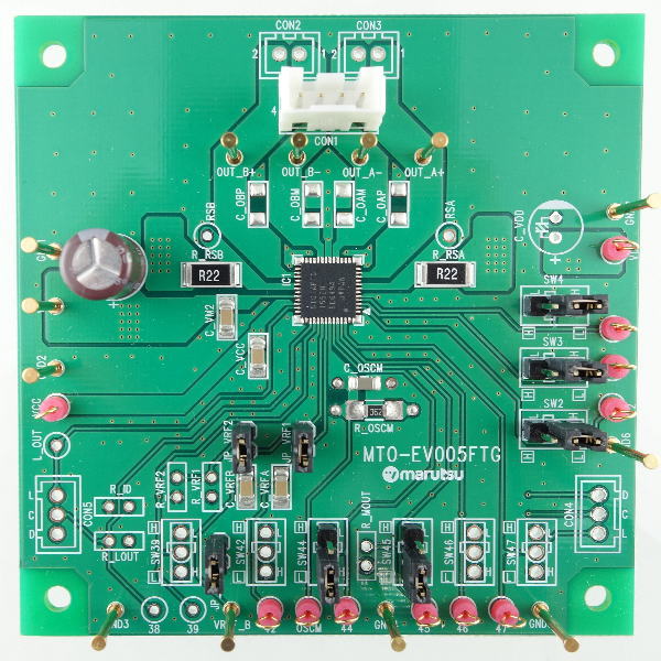 ステッピングモータドライバIC(TB67S101AFTG)評価基板【MTO-EV005FTG(TB67S101AFTG)】